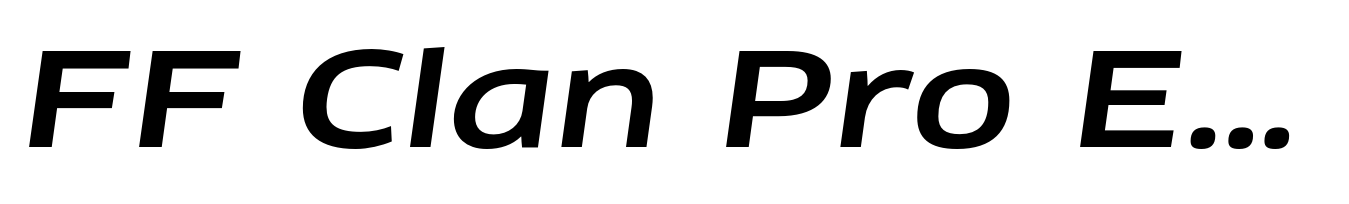 FF Clan Pro Extended Medium Italic